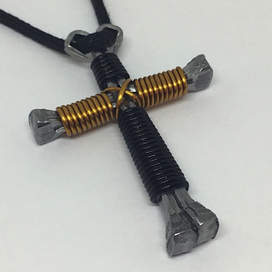 black gold horseshoe nail cross black gold horseshoe nail cross