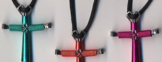 our horseshoe nail cross necklaces