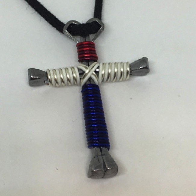 Special patriotic nail cross necklace special patriotic nail cross necklace
