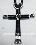 black horseshoe cross necklace