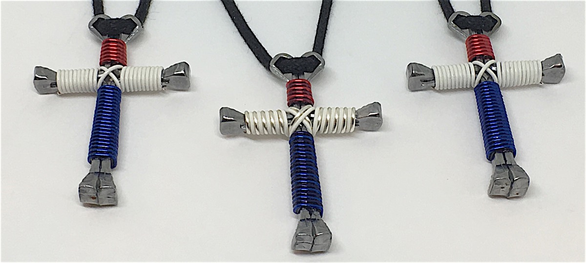 patriotic necklaces made of nails